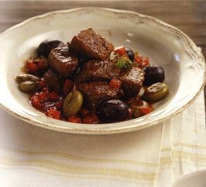 Beef and olive stew