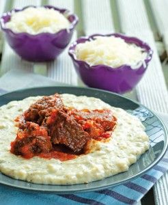 Lamb with roasted eggplant mash