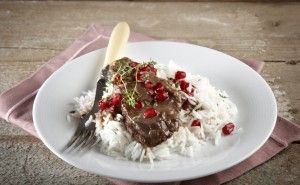 Beef with pomegranates