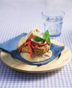 Μεσογειακά burgers με μπιφτέκι από ρεβίθια και μελιτζάνες