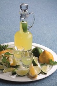 Homemade limoncello