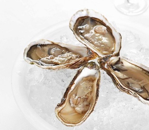 Oysters-on-ice-with-lemon-