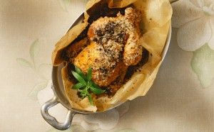 Salt and lemon verbena roasted chicken