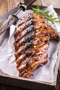 Παϊδάκια χοιρινά (spare ribs) με πικάντικο γλάσο