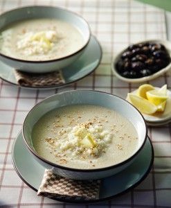 Creamy couscous & tahini soup