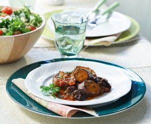 Aubergine and prune stew