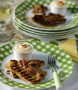 Pancetta with chickpea and tahini puree