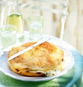 Creamy cheese pie with kadayifi pastry