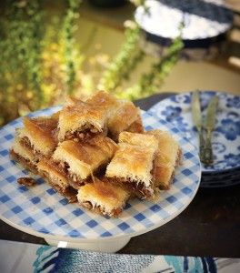 Baklava with walnuts and cinnamon