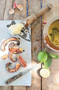 Fried octopus with “aliada”