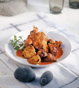 Lamb stew with eggplants
