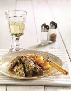 Veal liver in sweet wine sauce