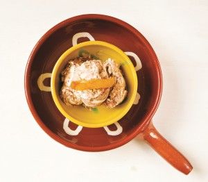 Greek yogurt, ouzo and chocolate ice cream