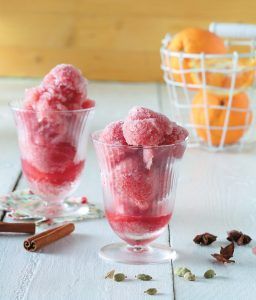 Red wine and spices sorbet