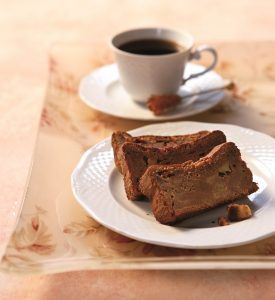 Caramelized apple chocolate cake