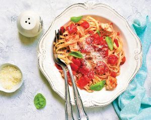 Turkey and tomato tagliatelle