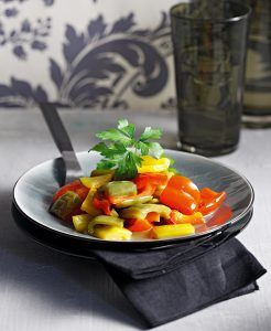 Warm pepper salad