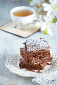 Tahini and chocolate brownie