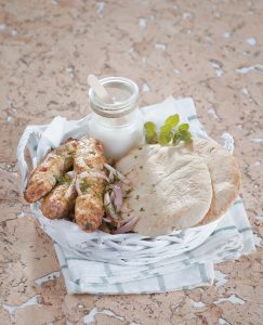 Juicy chicken kebab