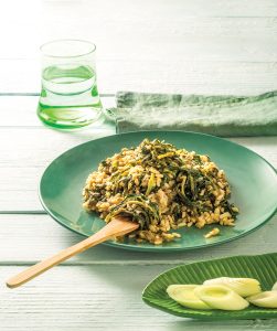 Lentils with rice, cardamom and wild chicory
