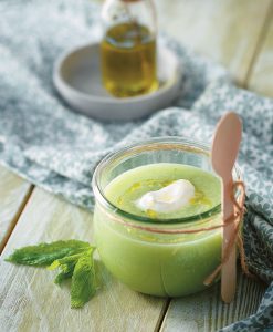 Cool cucumber and yogurt soup
