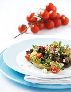 Mushroom, avocado and cheese salad
