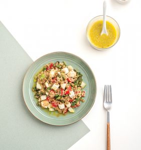 Quinoa and lentil tabouleh