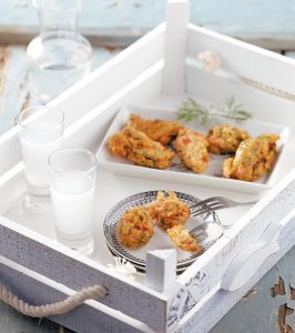 Dill and fish roe mini pies
