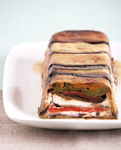 Τερίνα μελιτζάνας με πιπεριές