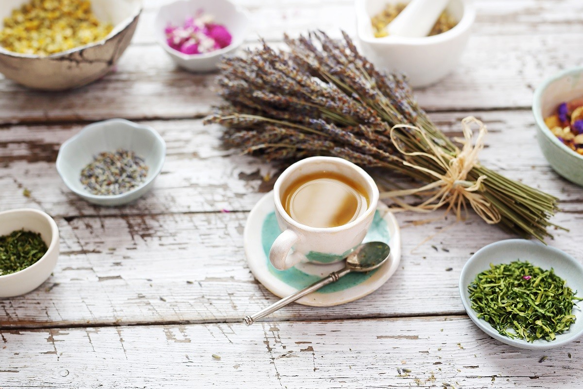 Herbal infusion of herbs with the addition of lavender. An aromatic tea for calming.