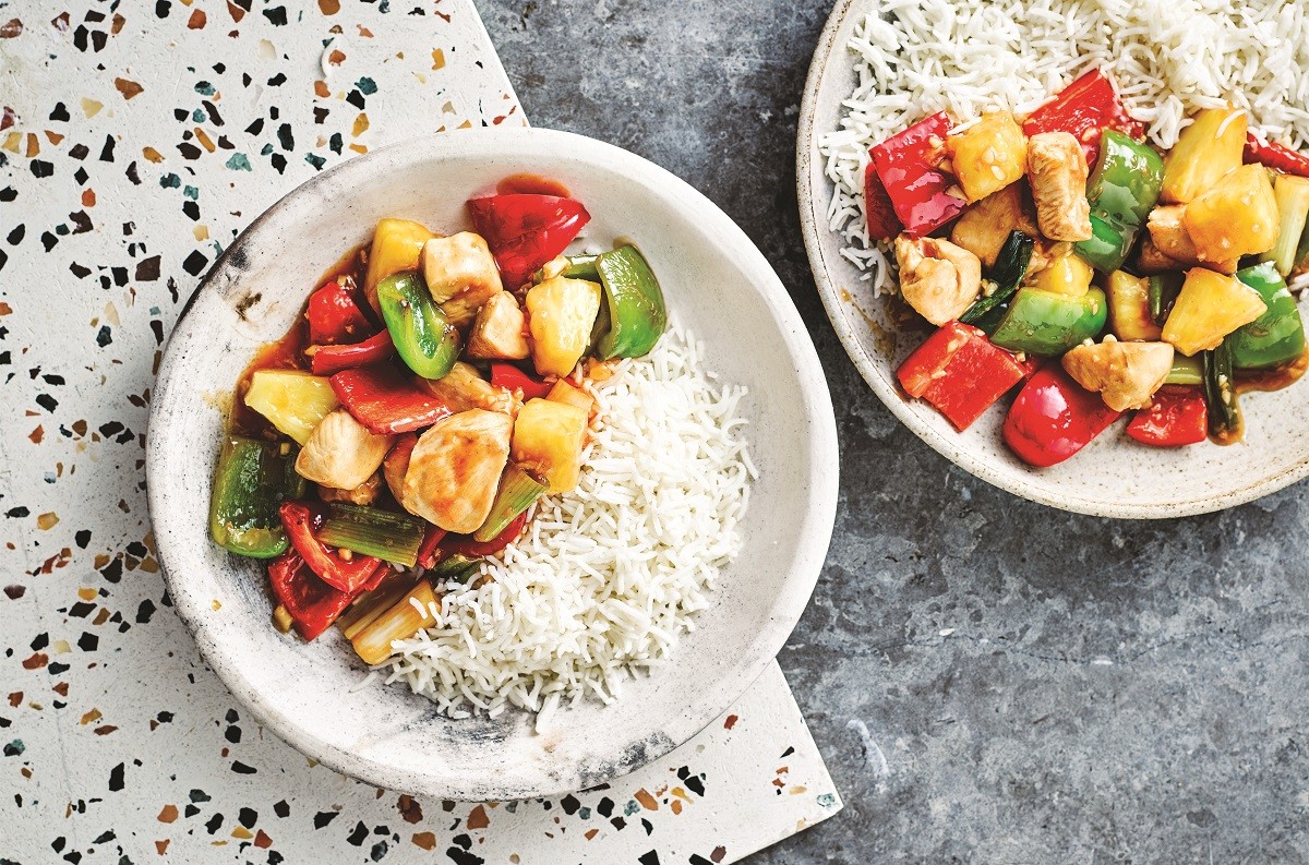 Healthier sweet and sour chicken