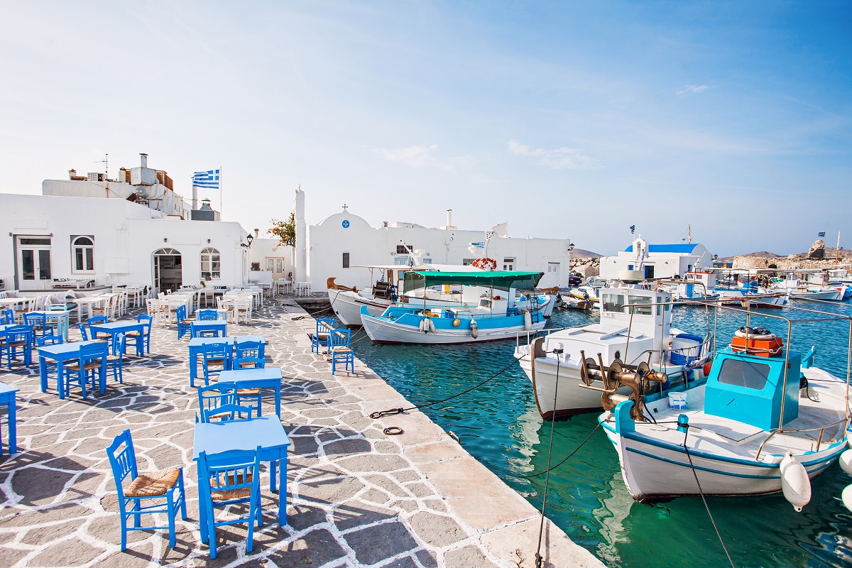 Greek,Fishing,Village,In,Paros,,Naoussa,,Greece.,Popular,Touristic,Destination