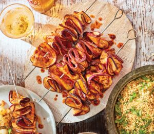 Πικάντικα σουβλάκια μελιτζάνας