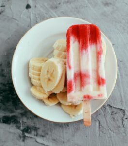 Banana,Raspberry,Ice,Cream,Summer,Dessert