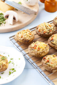 Baked,Stuffed,Mushrooms,With,Cheese