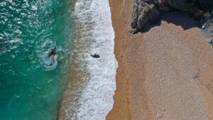 Aerial,Drone,Bird’s,Eye,View,Of,Famous,Emerald,Sea,Rocky