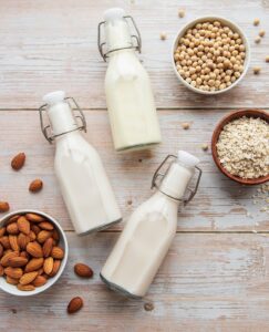 Bottles,With,Different,Plant,Milk,-,Soy,,Almond,And,Oat