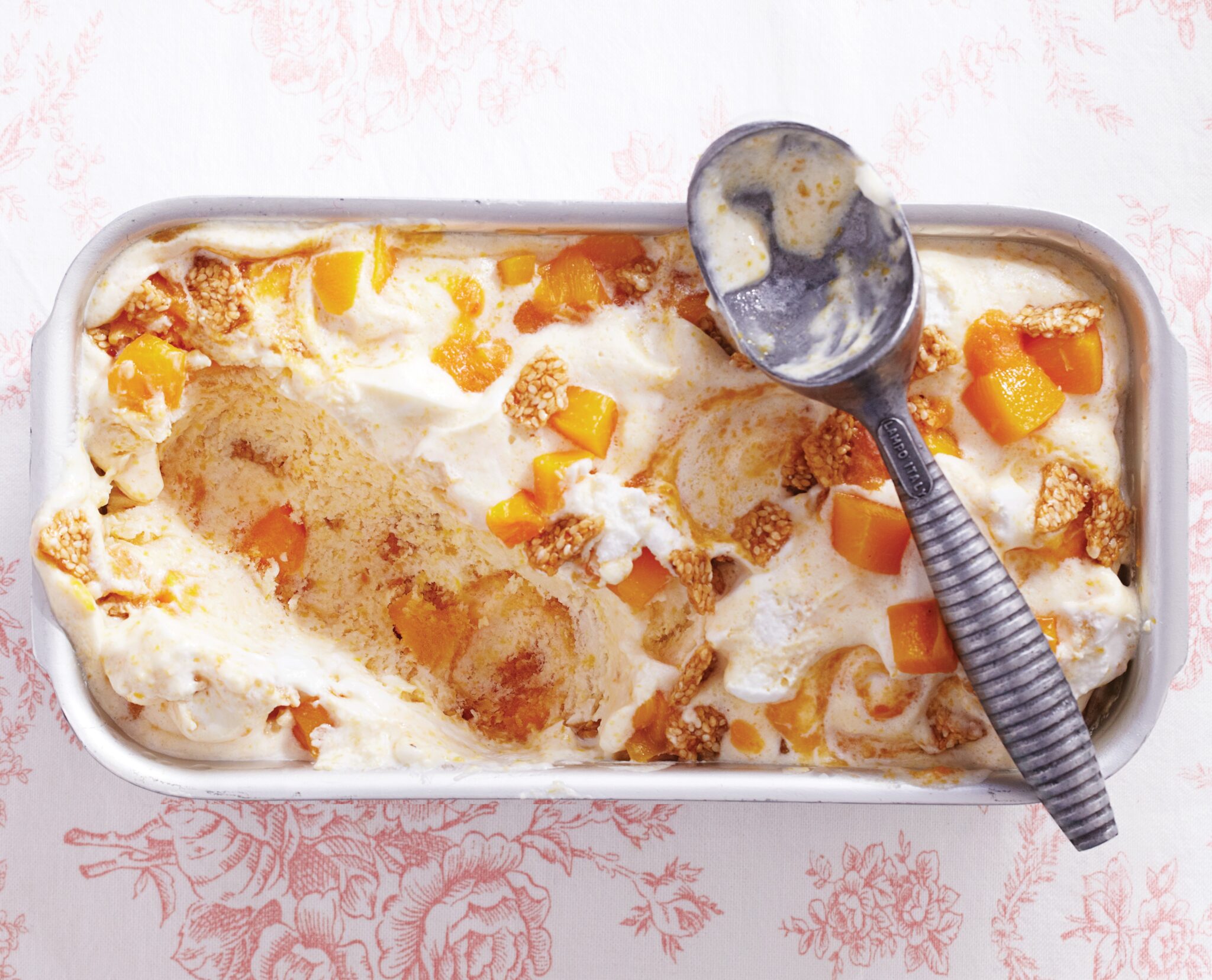 weekend cookingshow offPEACH, SESAME AND YOGHURT SEMI-FREDDO