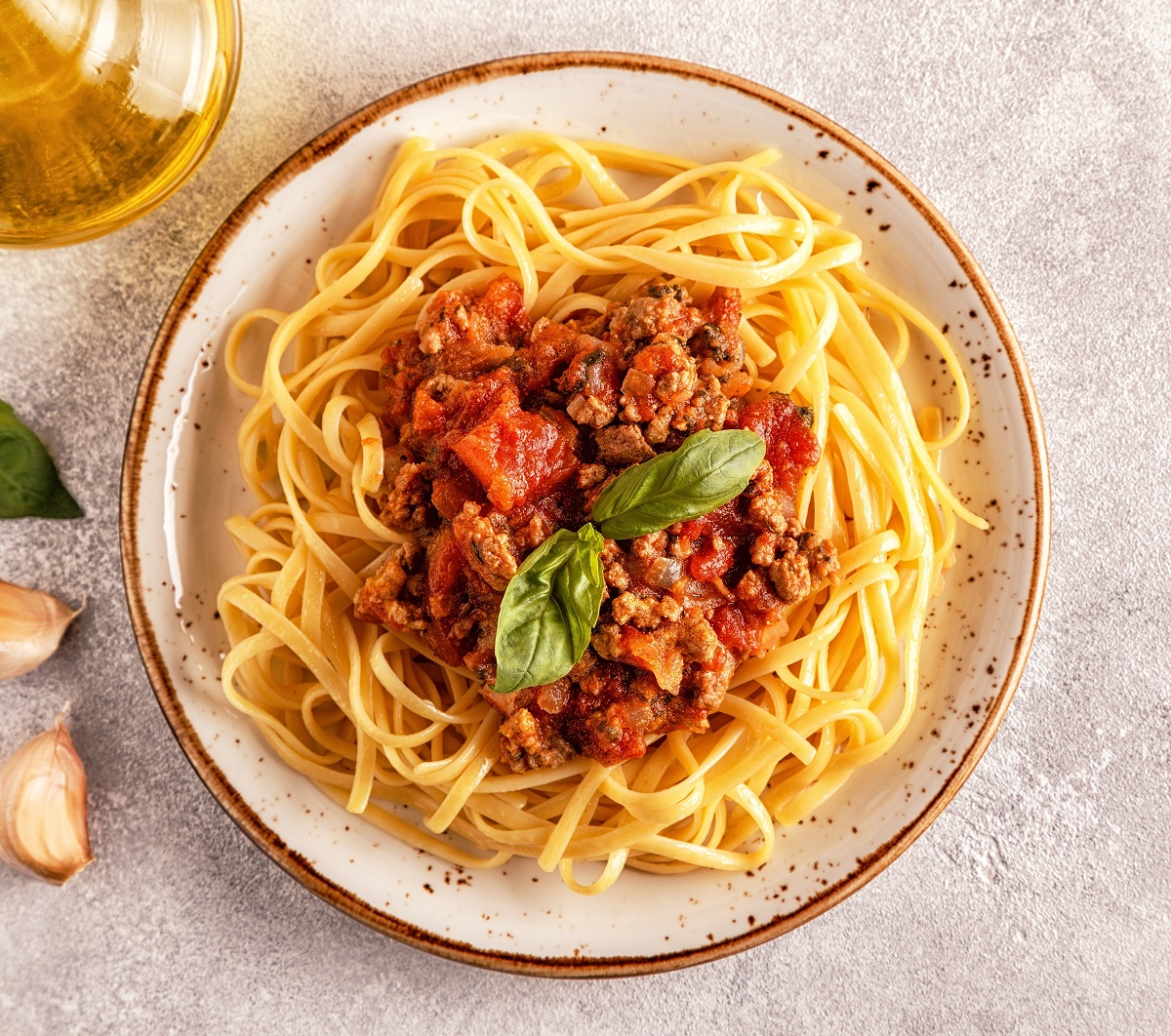 Italian,Pasta,Bolognese.,Top,View.