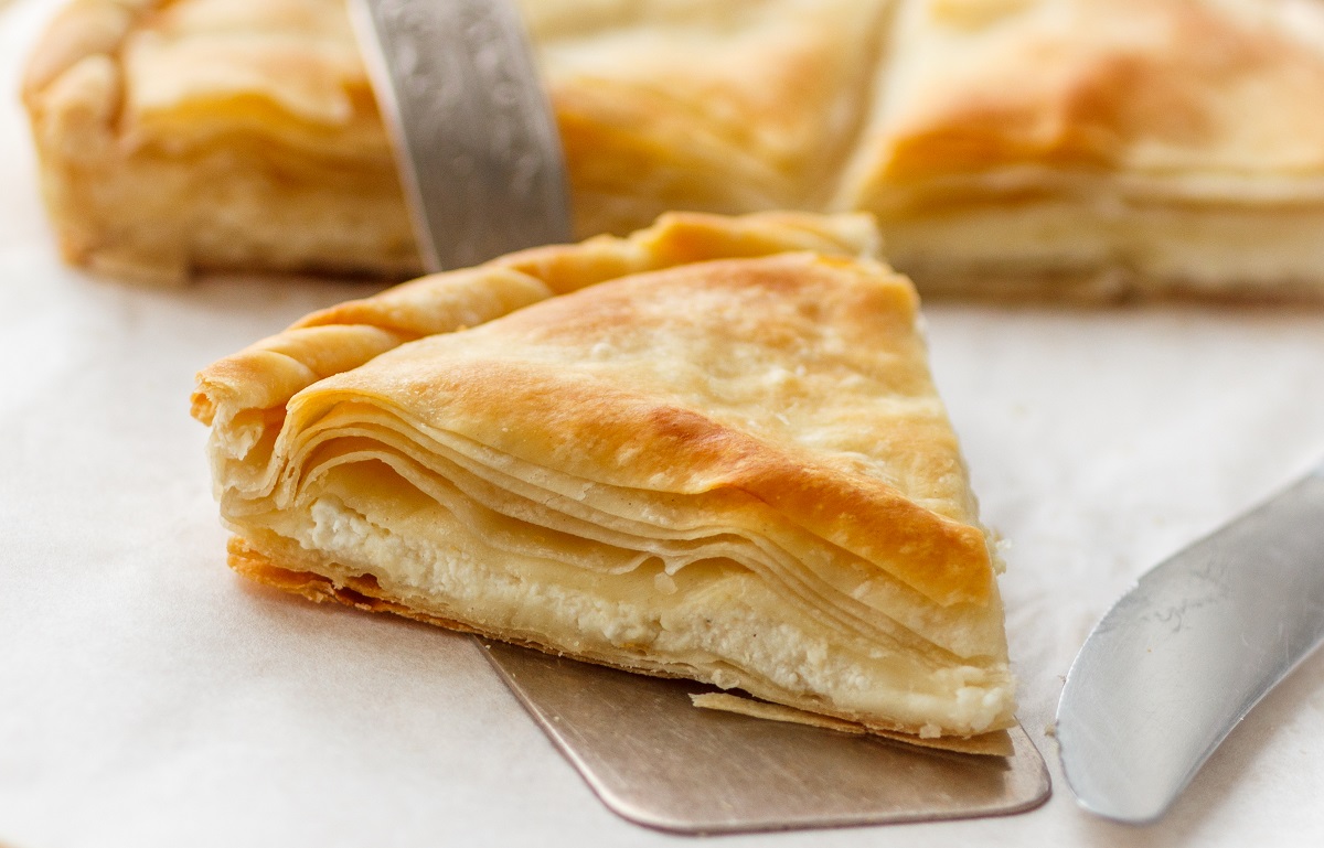 Crispy,Homemade,Puff,Cheese,Pie.,Greek,Pie,Tiropita.,Selective,Focus