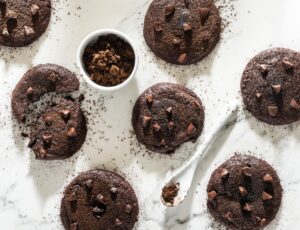 Cookies με μαύρη σοκολάτα, χωρίς γλουτένη