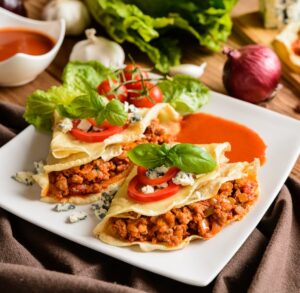 Pancakes,Stuffed,With,Bolognese,Filling,-,Minced,Beef,,Pepper,,Onion,