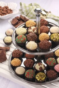 Brigadeiro,Gourmet,Chocolate,Ball,Traditional,Brazilian,Sweet,Made,With,Milk