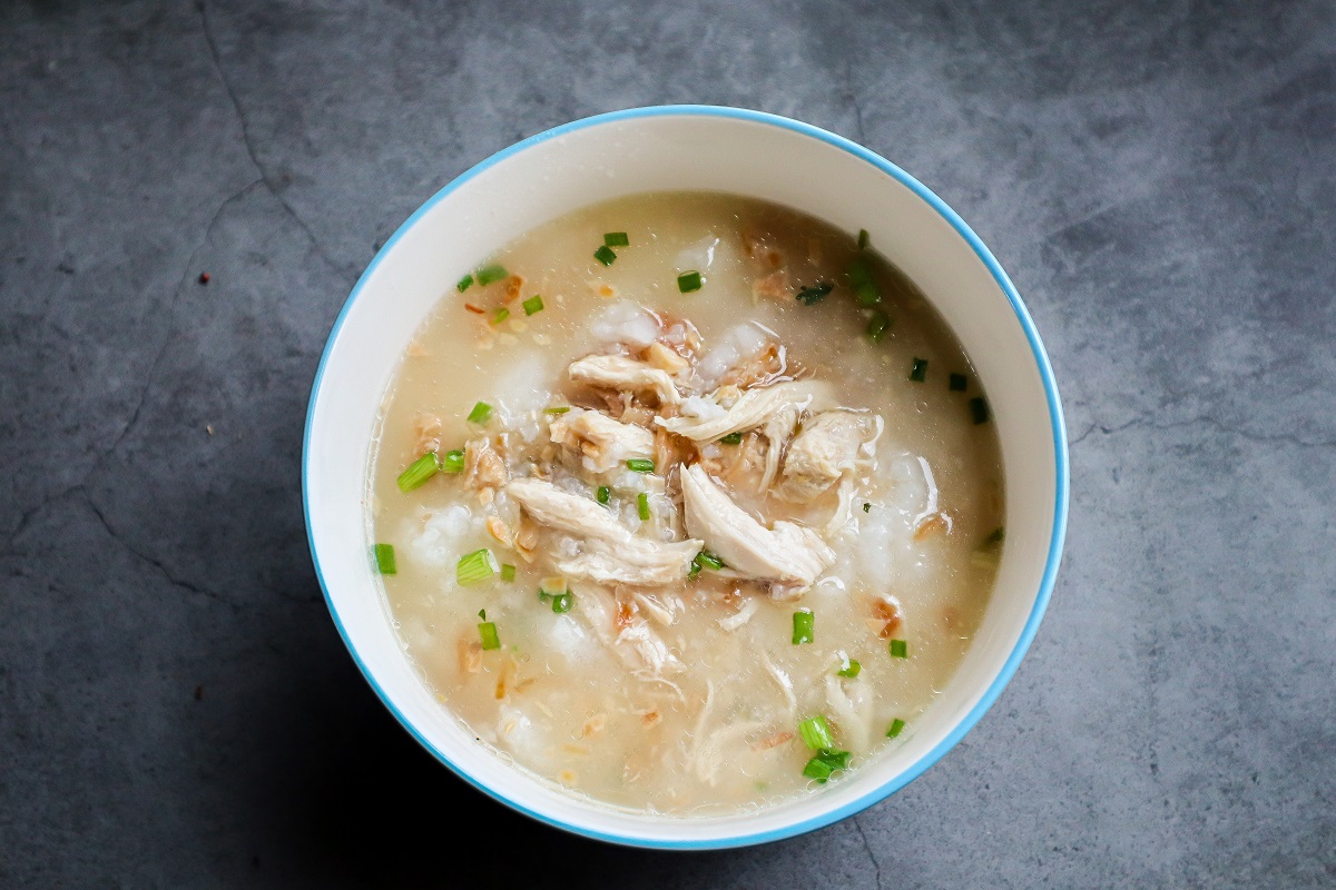 Chicken,Porridge,Or,Rice,Soup,In,A,Bowl