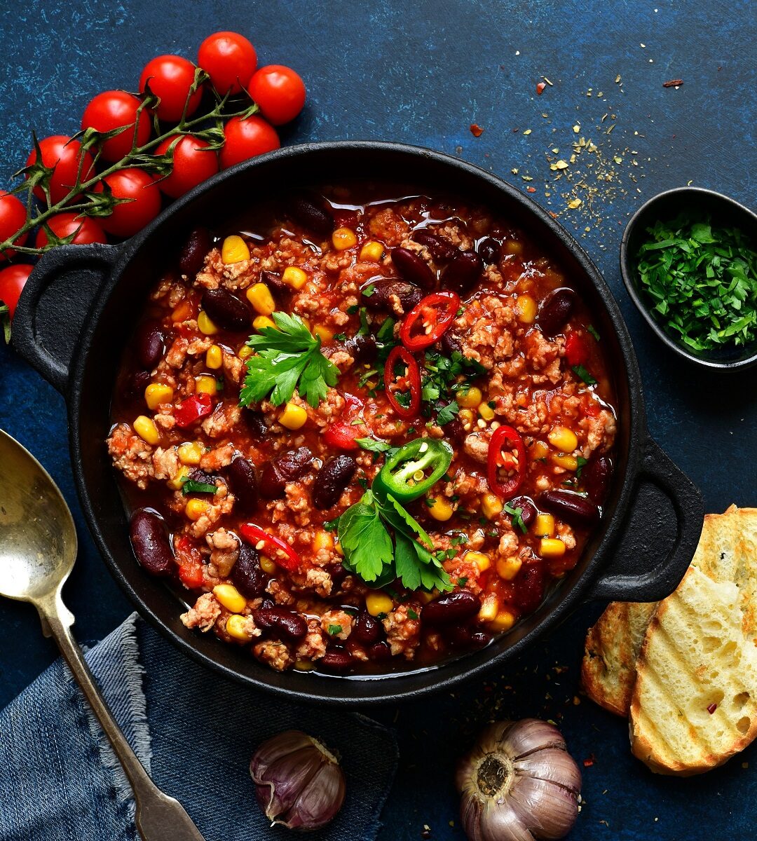 Chili,Con,Carne,-,Traditional,Mexican,Minced,Meat,And,Vegetables