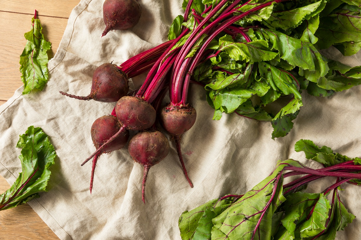 Raw,Red,Organic,Beet,Roots,With,Stems