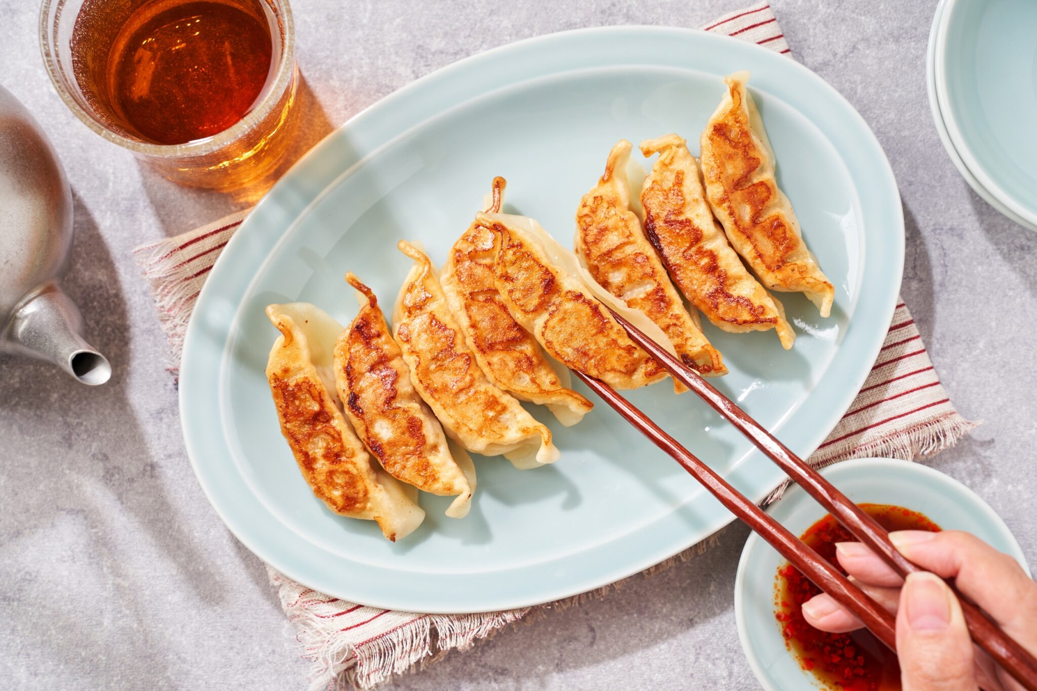 Dumplings,Commonly,Eaten,In,Japan,-,Crispy,Pan-fried,Gyoza