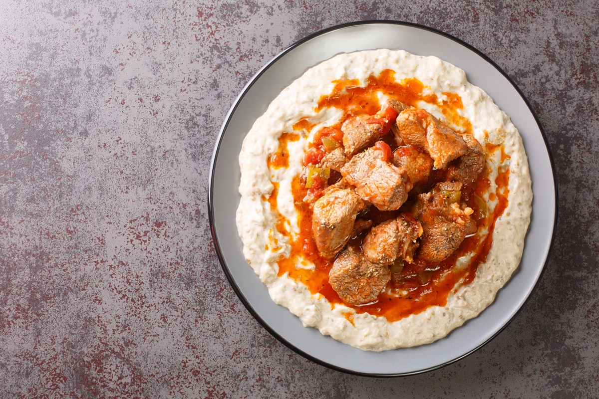 Turkish,Food,Hunkar,Begendi,Made,With,Eggplant,And,Meat,Closeup