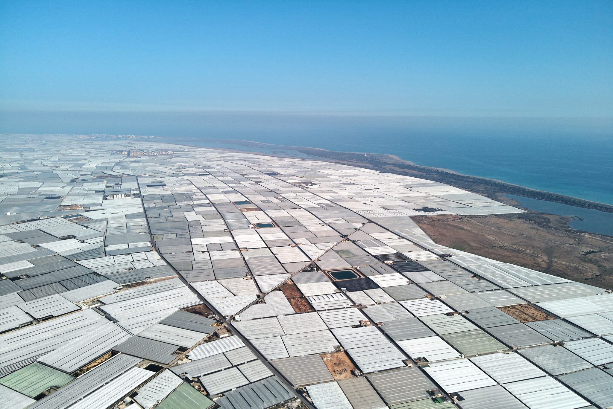 Aerial,Drone,Point,Of,View,Lot,Of,Polythene,Plastic,Exterior