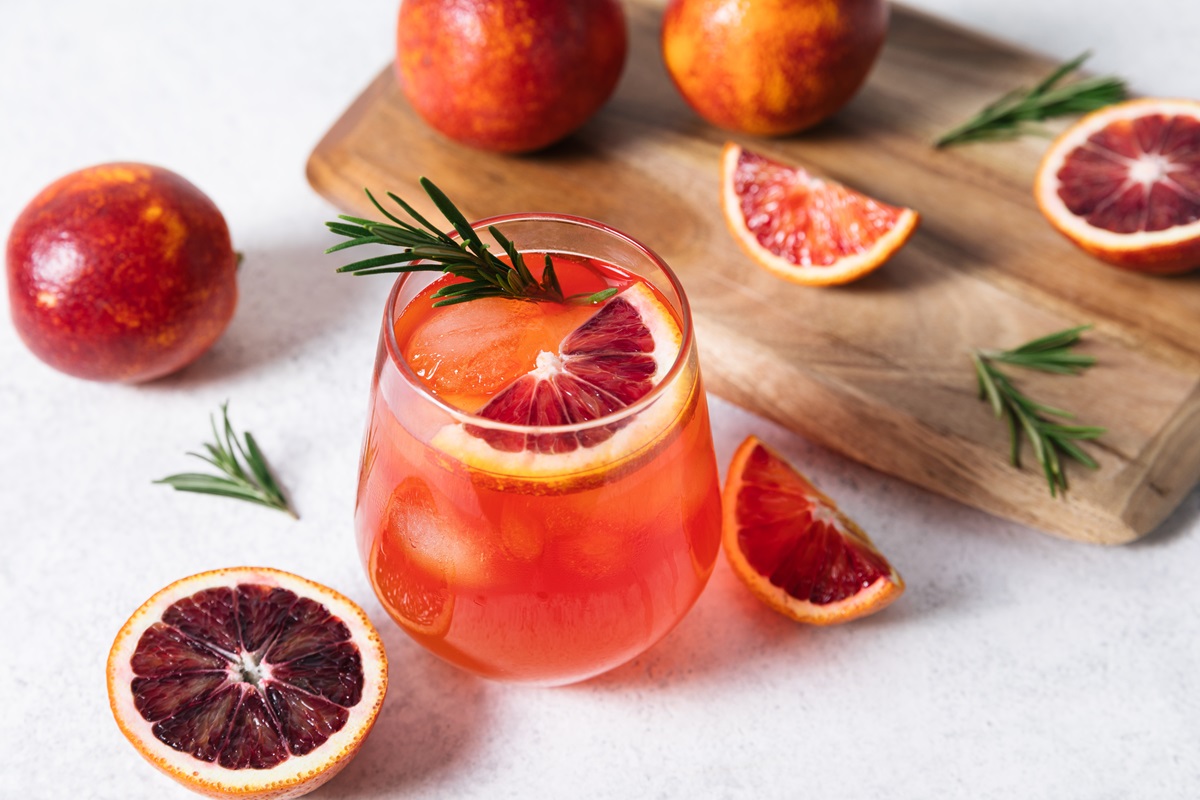 Delicious,Blood,Orange,Cocktail,On,White,Table,Background.,Summer,Cocktails,